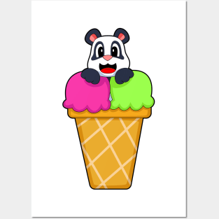 Panda Waffle ice cream Posters and Art